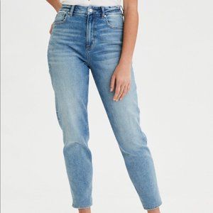 American Eagle Mom Jeans Light Blue Wash Sz 4